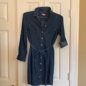 Chambray shirt dress
